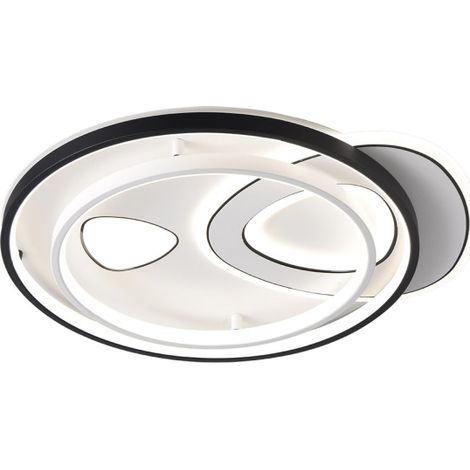 Plafon Evora Triang Negro/blanco 160w 3000-4000-6000k  7x45x52cm 13600lm C/remoto