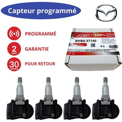 4x Sensores TPMS preprogramados Mazda 433 MHz - S180052054A / BHB6-37140 (MX-5 CX-5 CX-7 CX-9) (1/5)