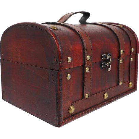 Vintage Aufbewahrungsbox aus Holz im Retro-Stil für Schmuck und Dokumente, vielseitiger Organizer mit klassischem Design für Zuhause oder Schminktisch (1/5)