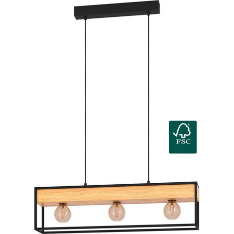 Lampe suspendue Libertad 1 E27 3x40w L: 76cm B: 14cm H: 110cm Dimmable (1/5)