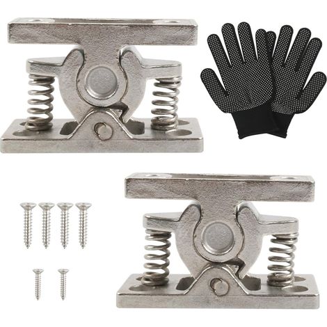 Loquets de porte à double rouleau silencieux, utilisation à la main pour maisons, véhicules, garages et loquets d'armoire (1/4)