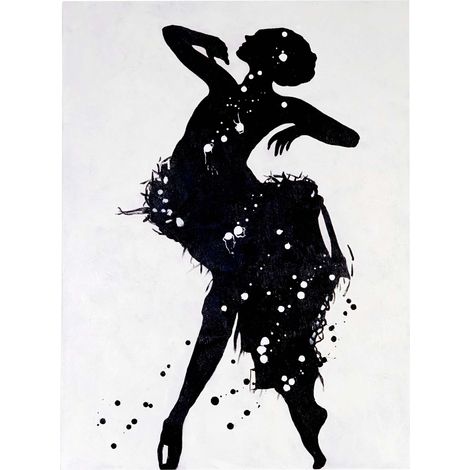 Dipinto a mano pittura ad olio su tela 90x120cm ballerina (1/5)