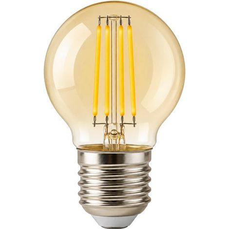 Ampoule LED Filament E27 4W Ambrée G45 - Blanc Chaud (2300K - 3500K) - SILAMP (1/2)