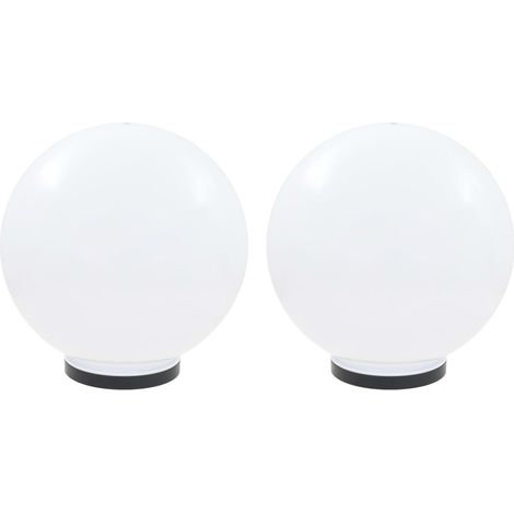 vidaXL LED Bowl Lamps 2 pcs Spherical 40 cm PMMA
