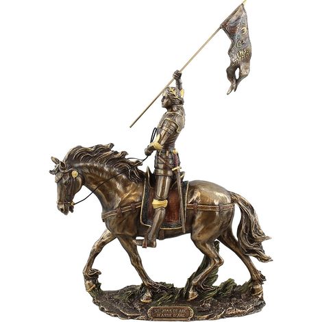 Figurine Jeanne d'Arc à cheval 30 cm