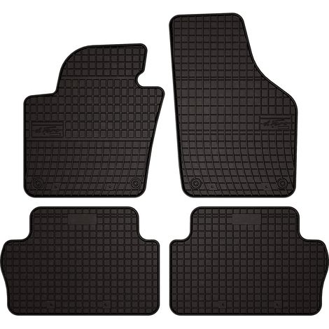 Tapis de sol en caoutchouc pour : Seat Alhambra II monospace (2010-2018) - noirs, sur mesure (1/5)