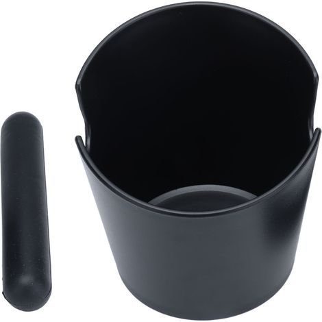 Bevel Connection Kaffeeabschlagbehälter, schwarz, Mini-Kaffeeabschlagbehälter mit Abschlagleiste, Kaffeesatzbehälter (1/5)
