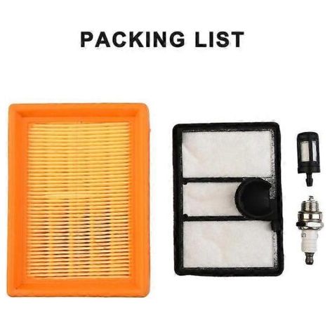 Pair Accessoires de remplacement pour kit filtre à air et bougie d'allumage pour tondeuses Stihl TS700 et TS800 (1/4)