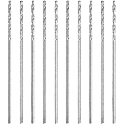 10 forets hélicoïdaux à queue droite de petit diamètre, pour machines-outils et quincaillerie de perçage, 0,75 mm (1/5)