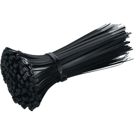 1000 Pièces Serre Câbles, Collier de Serrage Plastique Noir ，Nylon Collier de Serrage Plastique Câble,Pour Gérer les Câbles