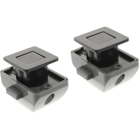 Lot de 2 poignées de porte de caravane, verrou à bouton, poussoir (1/5)