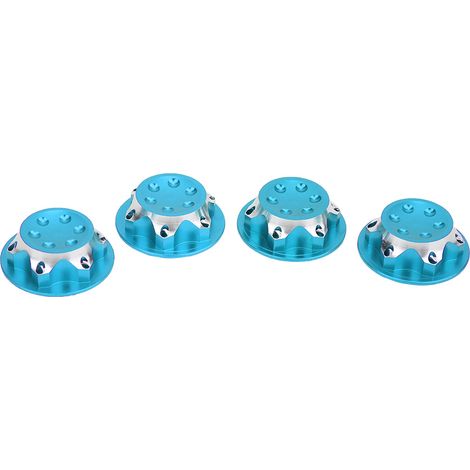 4 écrous de moyeu anti-poussière en alliage d'aluminium de 17 mm, accessoire de roue pour modèle de voiture RC 1/8 (bleu)