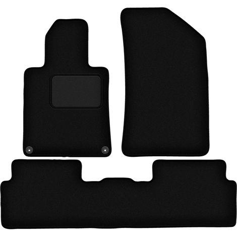 Tapis de sol en velours noir pour Peugeot 508 RXH arrière complet (2010-2018)