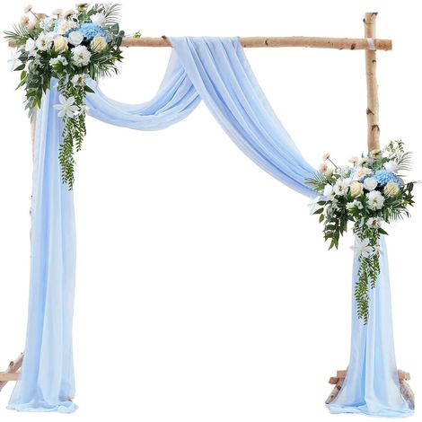 1 Drapé Tissu Mousseline 160x600cm Tulle Transparent Décoration Arche Mariage Fête (1/5)