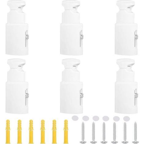 6 Pièces Fixation Seche Serviette Fixation Radiateur Fonte Support Radiateur Distance Réglable Support Radiateur Convient aux Radiateurs de Salle de Bain Droits ou Courbes (1/5)