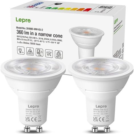 GU10 2W 360lm Warm White (1/5)