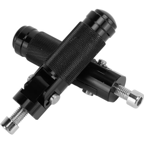 Universelle, klappbare Motorradfußraste aus Aluminiumlegierung, schwarzes Ersatzpedal, verstellbare hintere Fußraste für Motorräder. (1/5)