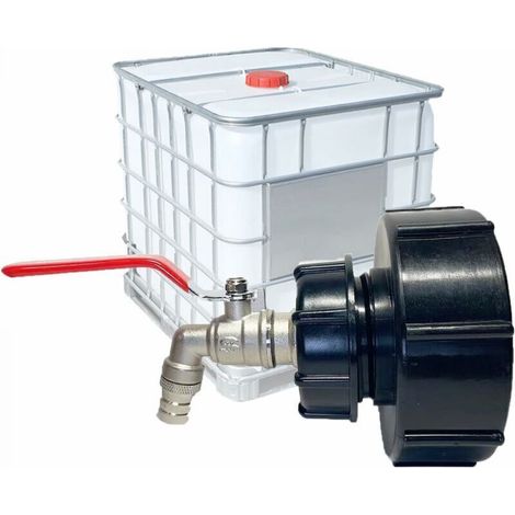 1pc Tap Tank Connector 1000L IBC Tank Adapter S100x8/S60x6 Coarse Thread 3/4 Tap Outlet Fitting Valve Tap Hose Fittings (1/5)