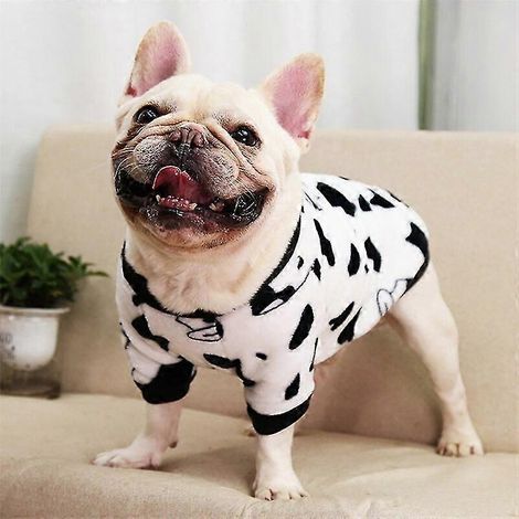 Niedlicher bedruckter kleiner Hunde-Hoodie aus weichem Korallenfleece, Winterkleidung für Hunde, geeignet für Französische Bulldoggen, Katzen, Chihuahuas und Yorkshire Terrier. (1/5)