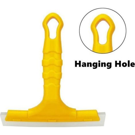 Lot de 2 mini raclettes pour miroir de douche et évier pour porte en verre, comptoir, fenêtre, pare-brise, application de film (1/4)