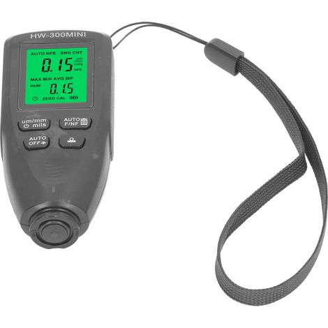 Digitales Lackdickenmessgerät für Kraftfahrzeuge 0–2000 µm F NF, automatische Nullpunkterkennung, Nullpunktkalibrierung, schwarz (1/5)