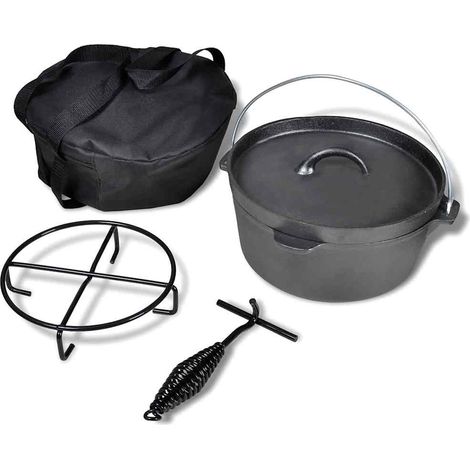 vidaXL Olla holandés incluye accesorios, 4,2 L (1/5)