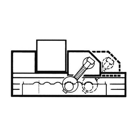 Etau de précision PL-S micro, Taille : 2, Larg. : des mors 45 mm, Capacité de serrage 50 mm, Hauteur des mors : 20 mm, Hauteur totale : 45 mm (1/4)