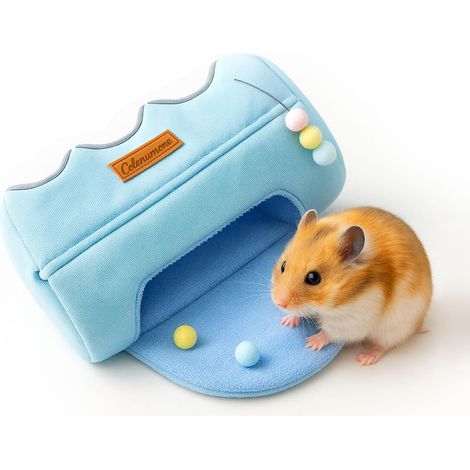 guinea pig tunnel hideout, soft fleece small animal tunnel bed for hamsters, sugar gliders and ferrets, machine washable, comfortable cage accessories for (1/5)