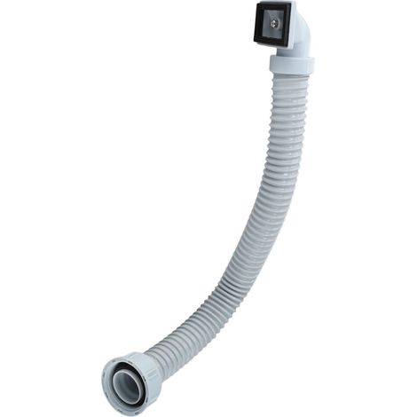 Überlaufrohr, 450 mm, rechteckiges Gelenk, G1-1/2 Zoll, Waschbeckenablauf für effizienten Wasserfluss, PP+PVC-Konstruktion, Zuhause, Badezimmer, Küche (1/5)