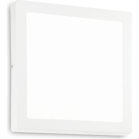 Ideal Lux UNIVERSAL SQUARE Plafonnier semi-encastré à LED intégré de 40 cm, blanc 2700 K