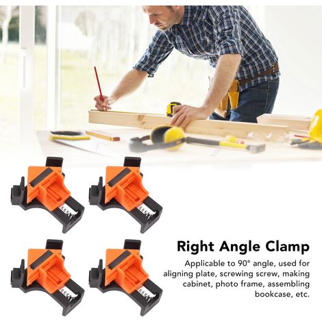 Lot de 4 équerres à angle droit à ressort pour l'installation de poinçonnage du bois (1/5)
