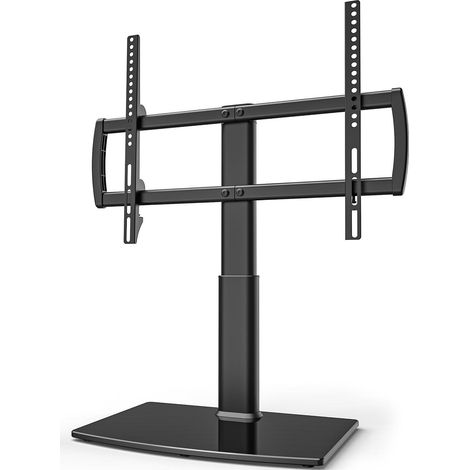 Universal TV Standfuß Höhenverstellbar 32-70 Zoll VESA 600x400mm Glas Schwarz (1/5)