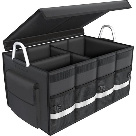 Sac organisateur de coffre de voiture, 60 L, étanche, pliable, avec couvercle, rangement pour voiture (1/5)