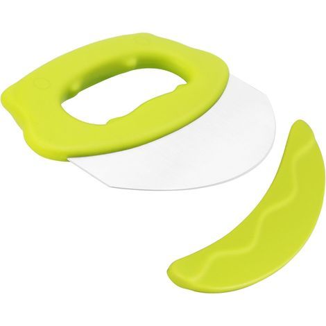 Tagliapizza affilati in acciaio inox per pizze e torte con comoda impugnatura, verde (1/5)