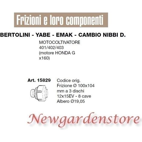 Frizione 3dischi 12x15EV motocoltivatore 401-403 Honda BERTOLINI EMAK15829 YABE