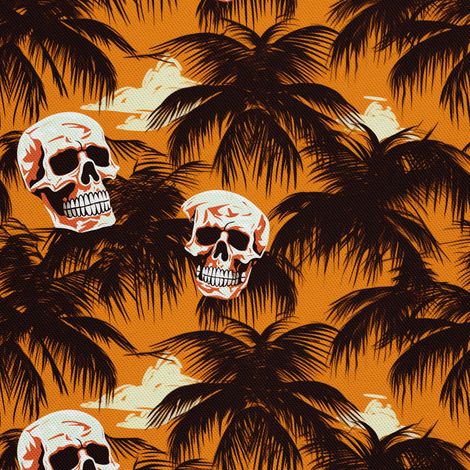 Tela Oxford decorativa para exteriores - Motivo de calavera I DX4382 (1/5)