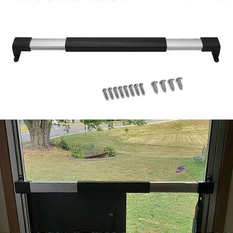 Poignée transversale universelle pour porte moustiquaire de camping-car avec revêtement antidérapant, compatible avec les caravanes (1/4)