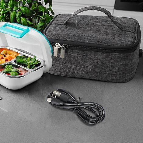 Sac isotherme chauffant USB étanche et portable pour repas chauds, idéal pour les pique-niques et le bureau. Parfait pour les pique-niques et le bureau. (1/5)