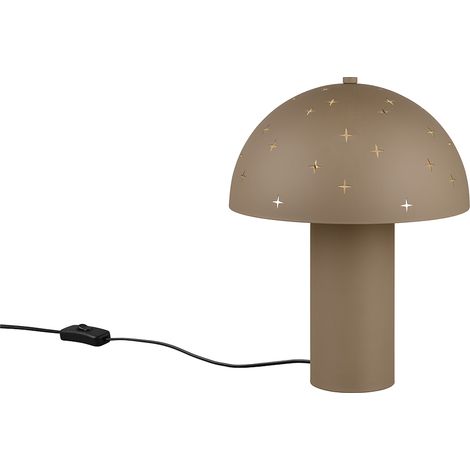 Lampada da tavolo, metallo, taupe, 25x32,5x25 cm, Seta (1/5)