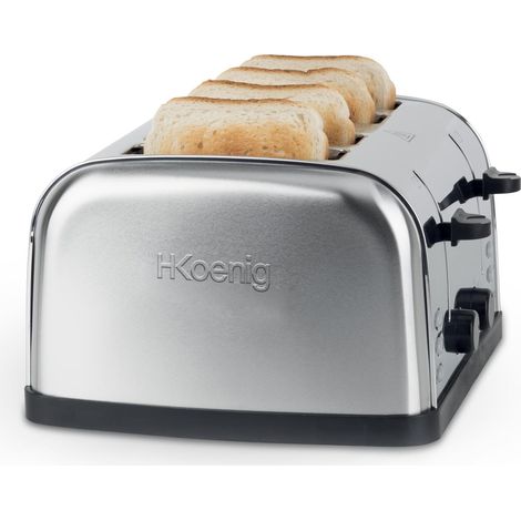H.KOENIG TOS14 GRILLE PAIN TOASTER ELECTRIQUE 1500W 4 FENTES