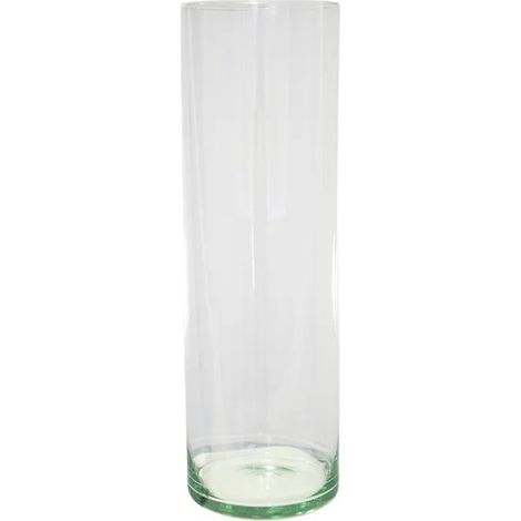 Cylinder Lantern with Sand - Glass - L12 x W12 x H26 cm - Clear