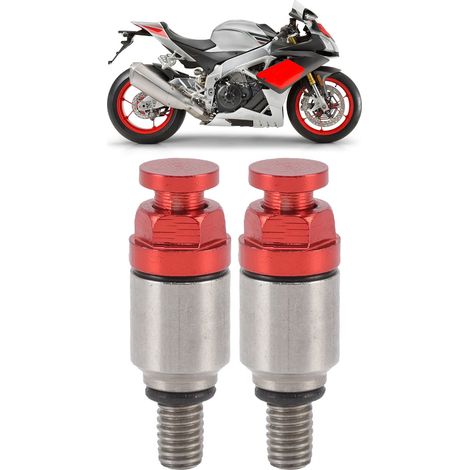 M50,8 Entlüftungsschraube, kompatibel mit HONDA, YAMAHA und KAWASAKI (paarweise erhältlich), rot (1/5)