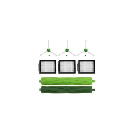Kit d’accessoires de rechange pour robots aspirateurs Roomba : brosses latérales, filtres et brosses rouleaux – compatible avec modèles E5, E6, i1, i3, i3+, i7, e5154, e5158, j7 (1/5)