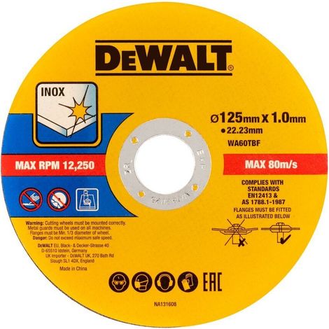 Cube 25 disques DeWALT Inox DT20594-QZ 115mm x 1mm (1/2)
