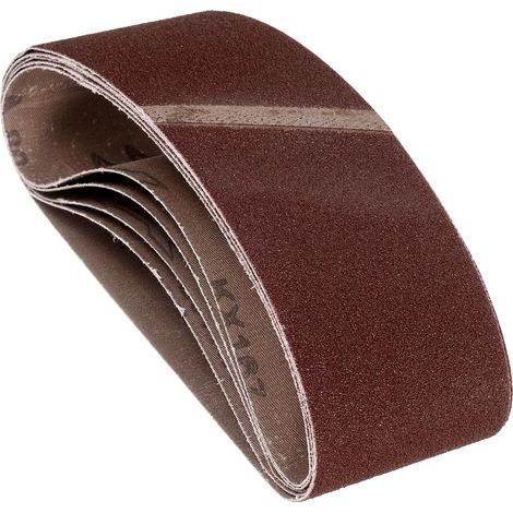 5 Pcs Bandes Abrasives 76mm x 457mm 80 Grain Alumine Oxyde Papier Abrasif Pour Ponceuse À Bande Meulage Métal Travail Du Bois Enlèvement Rouille (1/5)