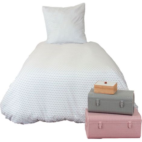 Parure de couette microfibre 82 g/m² 140x200 POIS (1/5)