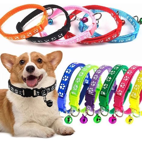Colliers réglables pour chiots, lot de 12, en nylon personnalisable, avec boucle anti-étranglement, adaptés aux petits chatons, identification de naissance de l'animal (couleur aléatoire). (1/5)