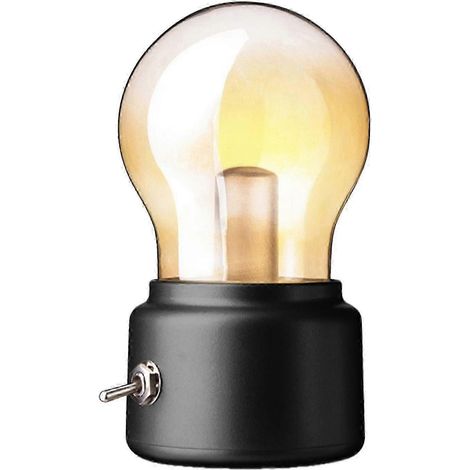 Lampe de bureau vintage rechargeable LED à lumière visible, avec chargement USB, idéale pour la chambre à coucher. (1/5)