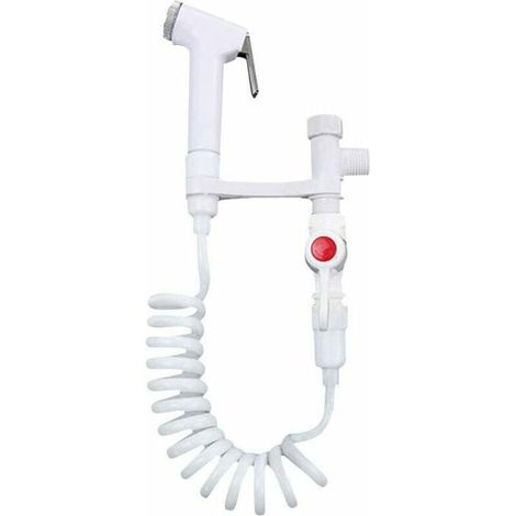 Soffione WC in ABS - bianco - doccetta a mano - doccetta a mano in ABS - soffione bidet - set doccia (1/5)