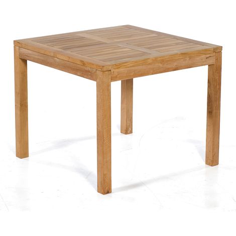SunnySmart Wellington Teakholz-Gartentisch Holztisch Loungetisch Tisch 90x90 cm